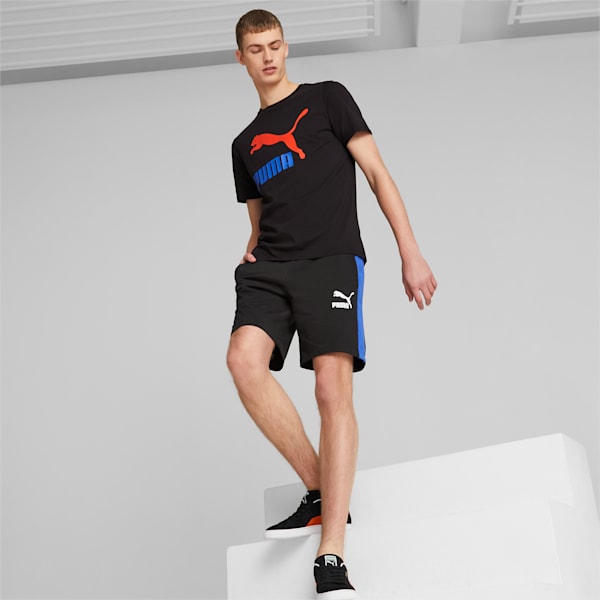 T7 Iconic Men's Regular Fit 8" Shorts, Puma Black-Royal Sapphire, extralarge-IND